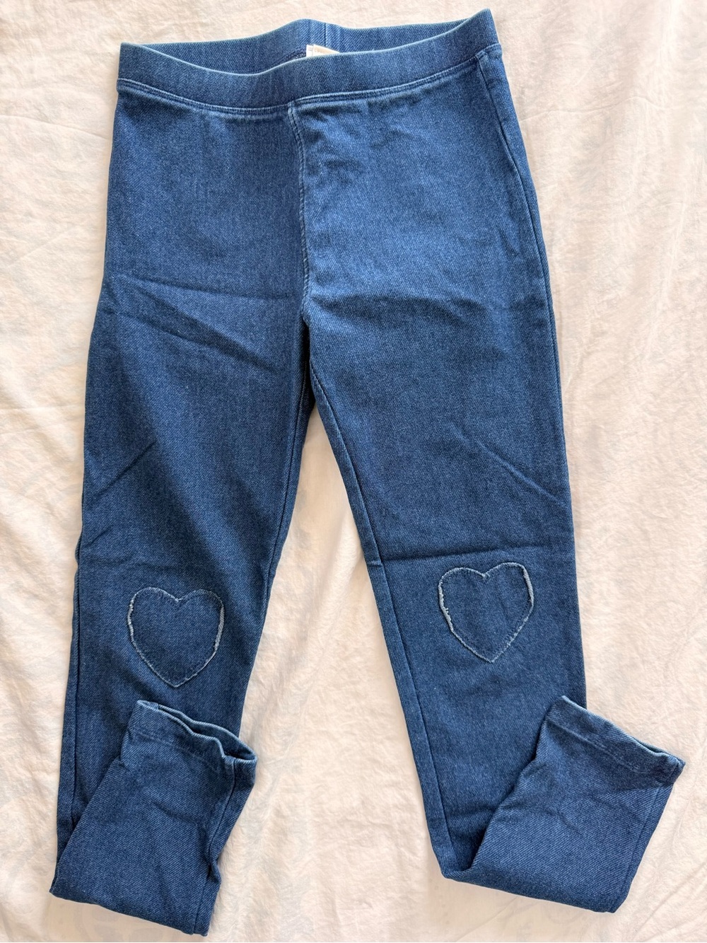 Crewcuts girls blue Heart Knee Jeggings